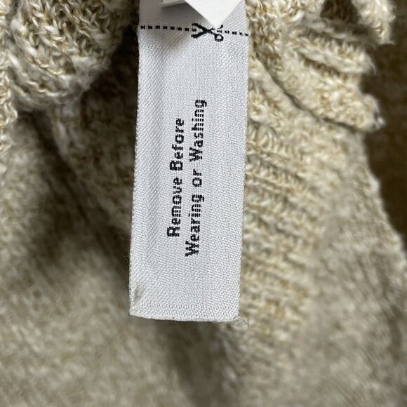 J. Crew Linen Blend Classic Oversized Pullover Sweater Preppy Beige Size Medium - Picture 8 of 10